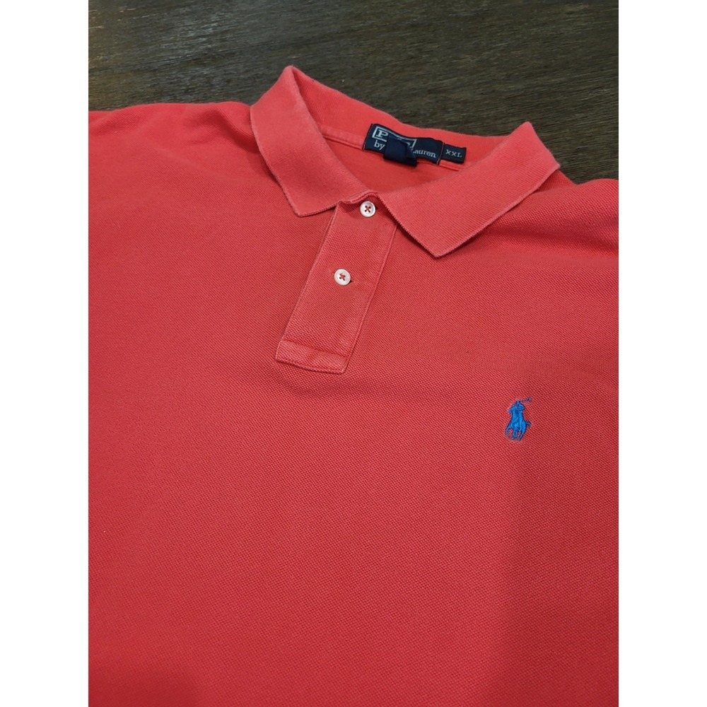 VINTAGE Y2K Ralph Lauren Coral Polo Shirt Adult XXL SOFT Short Sleeve  Mens